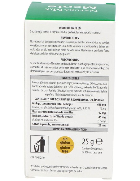 Aboca Natura Mix Advanced Mente 50Caps