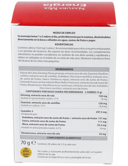 Aboca Natura Mix Advanced Energía, 28 Unidades