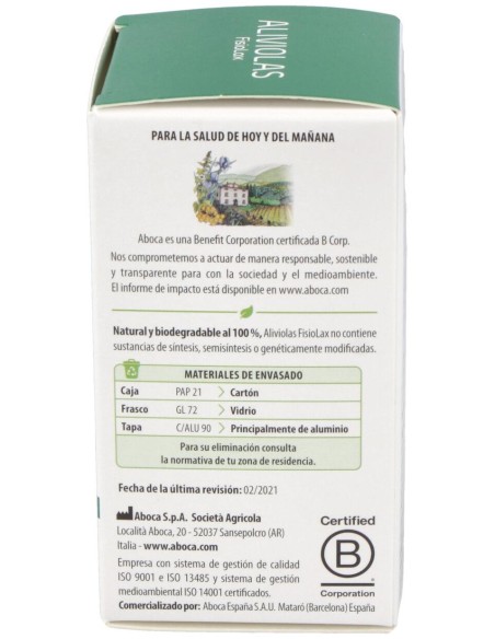 Aboca Aliviolas Fisiolax, 90 Comprimidos