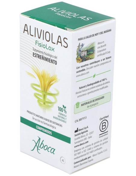 Aboca Aliviolas Fisiolax, 45 Comprimidos