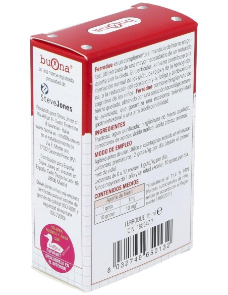 Buona Gotas Ferrodue 15Ml