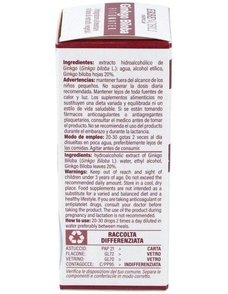 Ginkgo Biloba Ginkgo Biloba Extract Fitomater 50Ml