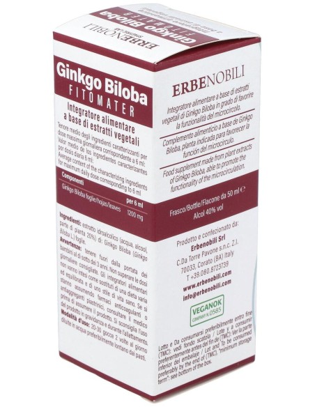 Ginkgo Biloba Ginkgo Biloba Extract Fitomater 50Ml