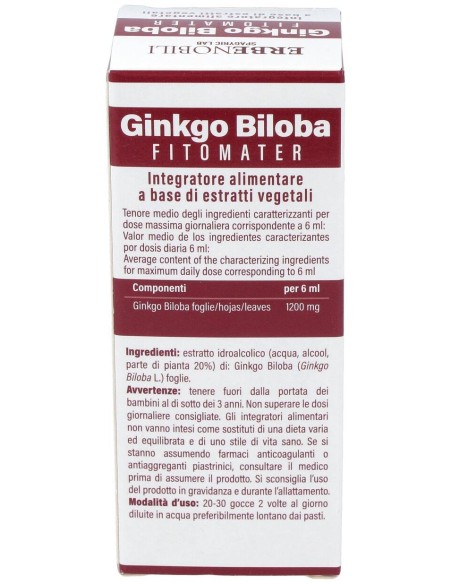 Ginkgo Biloba Ginkgo Biloba Extract Fitomater 50Ml