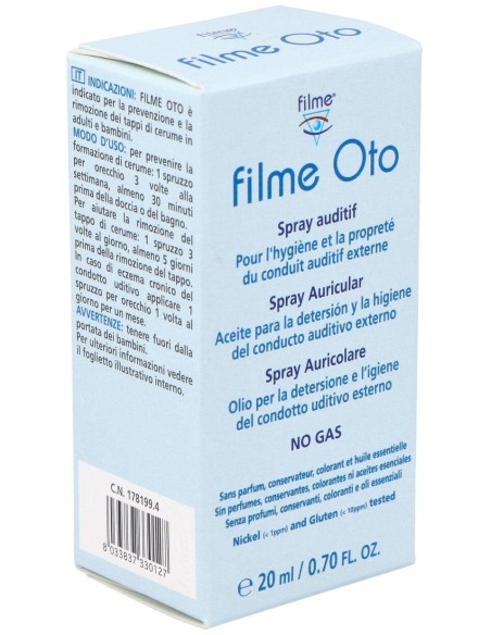 Filme Oto Spray Auricular Para Detersion 1 Spray 20Ml