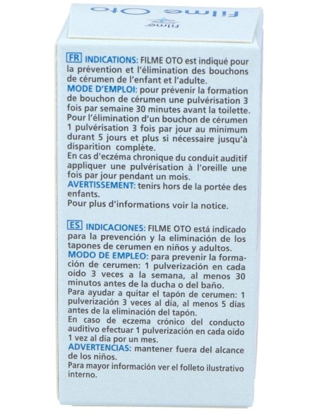 Filme Oto Spray Auricular Para Detersion 1 Spray 20Ml