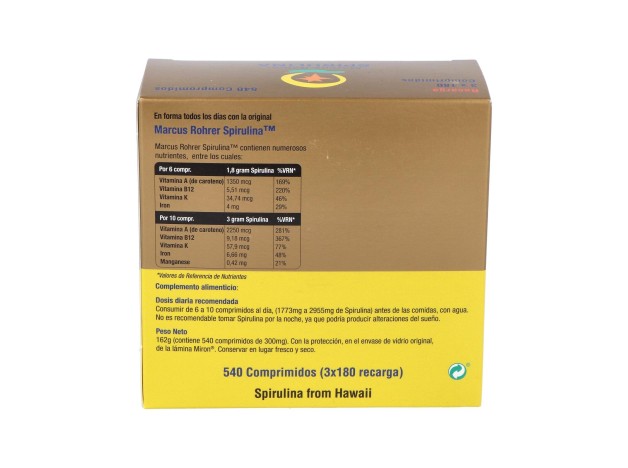Marcus Rohrer Viosol Espirulina Recarga, 540...
