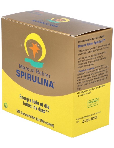 Marcus Rohrer Viosol Espirulina Recarga, 540 Comprimidos