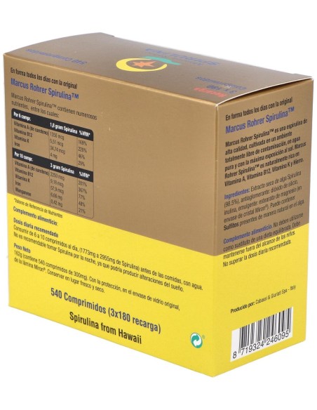 Marcus Rohrer Viosol Espirulina Recarga, 540 Comprimidos
