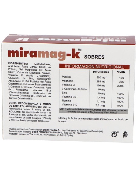Miramag-K Sabor Naranja, 20 Sobres