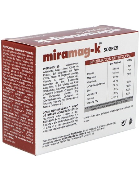 Miramag-K Sabor Naranja, 20 Sobres