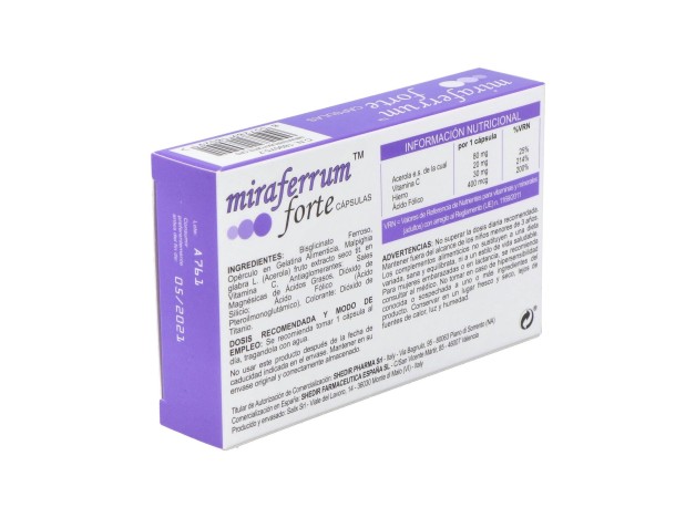 Shedir Miraferrum Forte, 30 Cápsulas