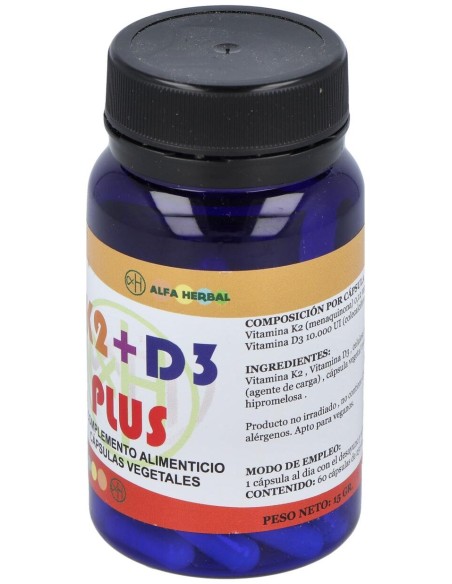Alfa Herbal K2+D3 Plus 60Caps