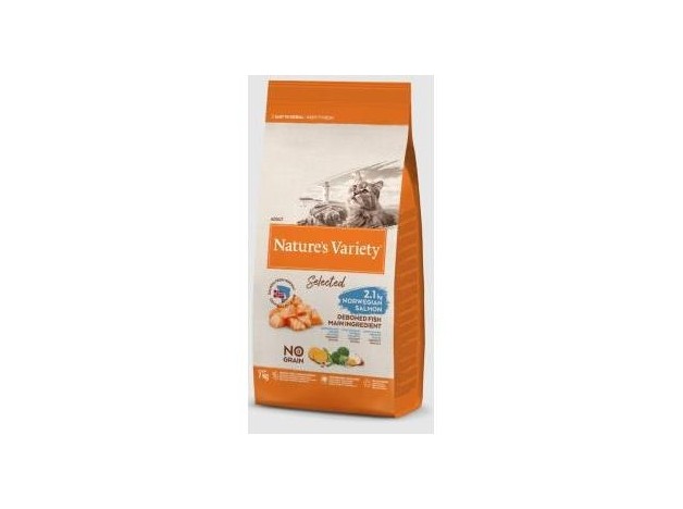 Natures Variety Feline Adult Salmon Norueg 7Kg.