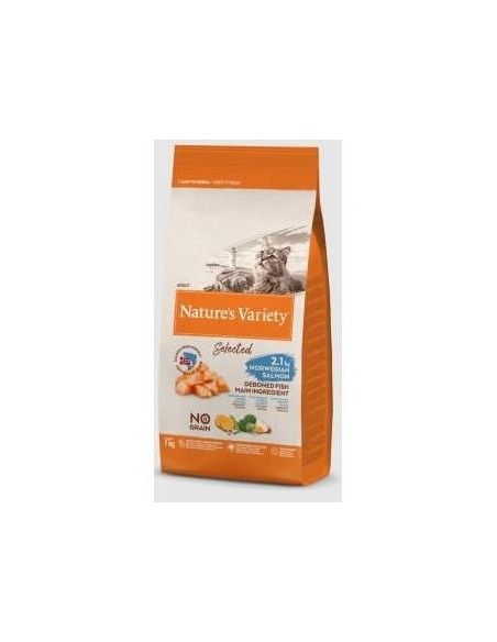 Natures Variety Feline Adult Salmon Norueg 7Kg.