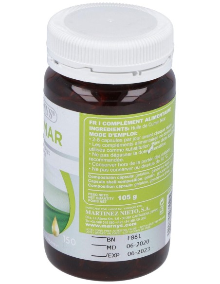 Marnys Cuminmar Aceite De Comino Negro 150Caps