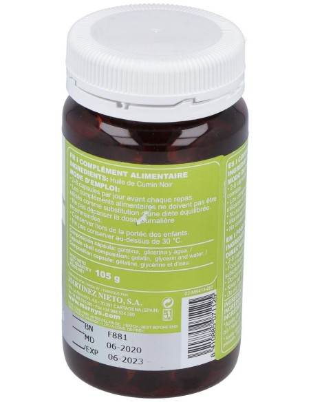 Marnys Cuminmar Aceite De Comino Negro 150Caps