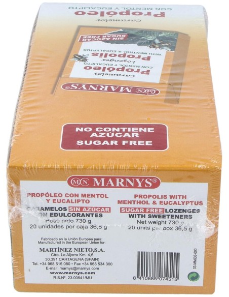 Caramelos Propoleo Sin Azucar Expositor 20Ud