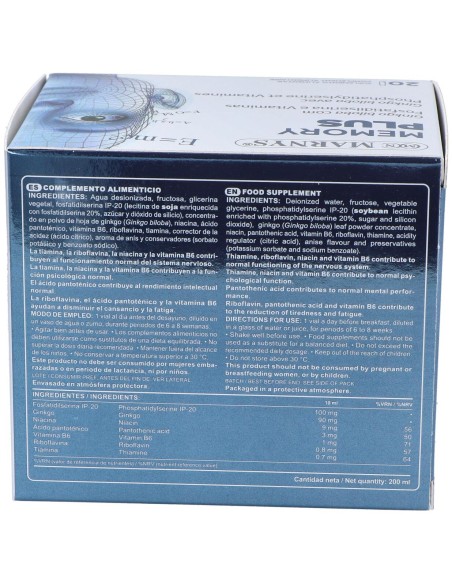 Marnys Memory Plus 20X10Ml