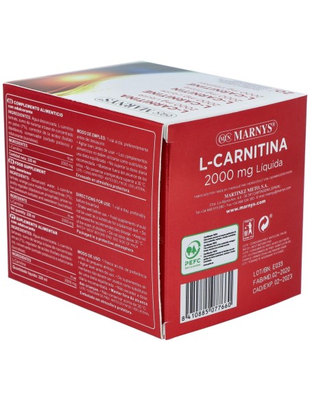L-Carnitina 2000 Sabor Naranja 20Viales