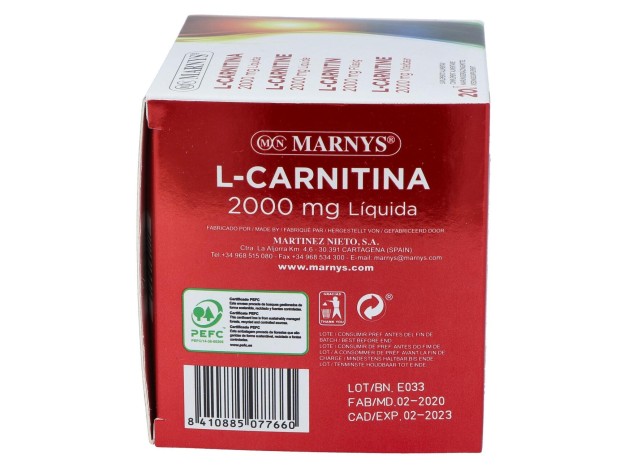 L-Carnitina 2000 Sabor Naranja 20Viales