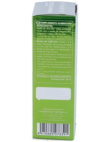 Marnys Aceite De Orégano Ecológico 30Ml