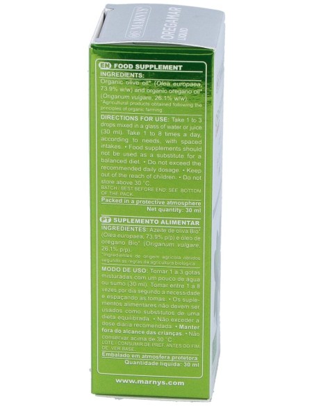 Marnys Aceite De Orégano Ecológico 30Ml