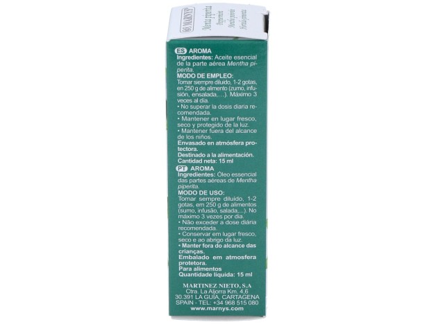 Menta Piperita Oleo Essencial Alimentario 15Ml.