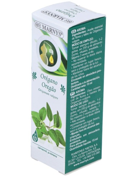 Marnys Aceite Esencial Alimentario De Oregano Estuche 15