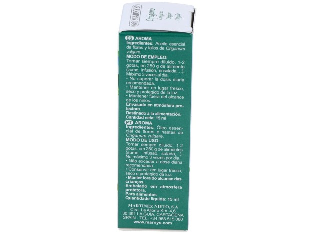 Marnys Aceite Esencial Alimentario De Oregano...