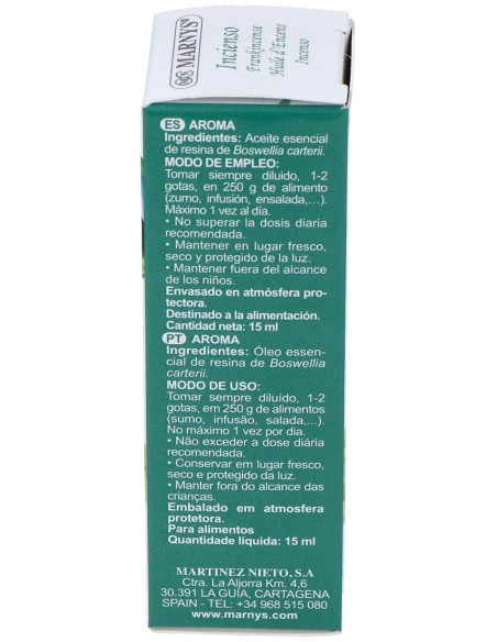 Marnys Aceite Esencial Alimentario De Incienso Estuche 15Ml