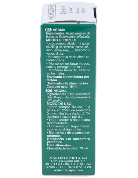 Romero Oleo Essencial Alimentario 15Ml.