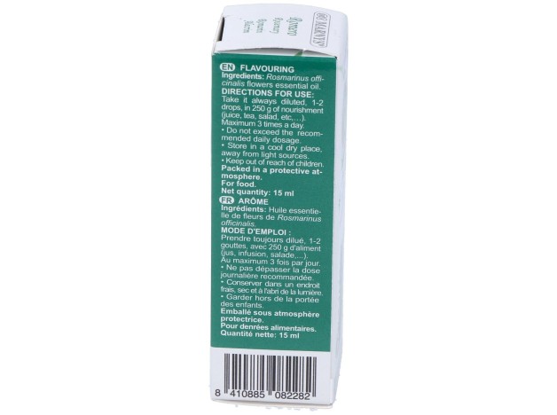 Romero Oleo Essencial Alimentario 15Ml.