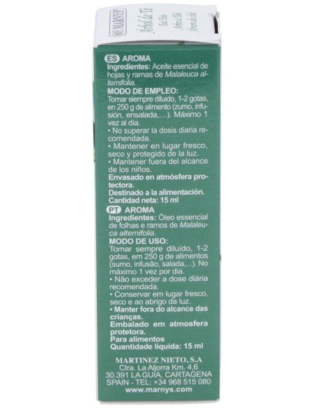 Tea Tree Oleo Essencial Alimentario 15Ml.