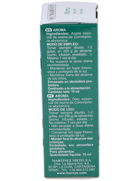 Marnys Aceite Esencial Alimentario De Mirra Estuche 15 Ml