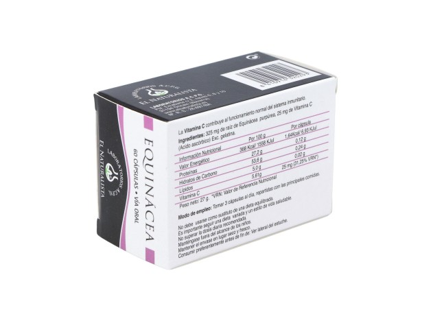 El Naturalista Equinacea + Vitamina C, 60 Cápsulas