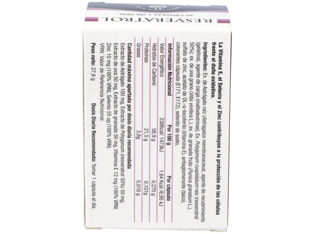 El Naturalista Resveratrol, 60 Cápsulas