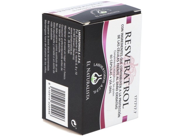 El Naturalista Resveratrol, 60 Cápsulas