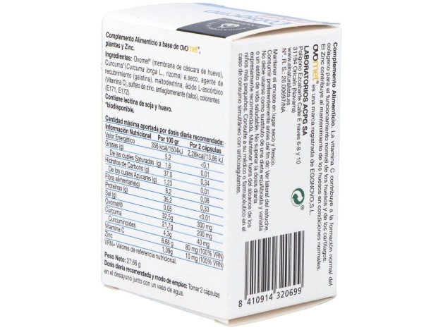Colageno Forte Colageno+Ovomet+Curcuma 60Cap.