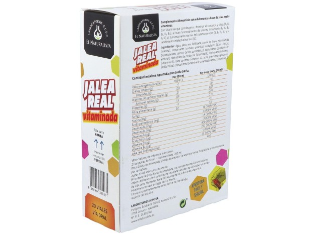 El Naturalista Jalea Real Vitaminada, 20 Ampollas