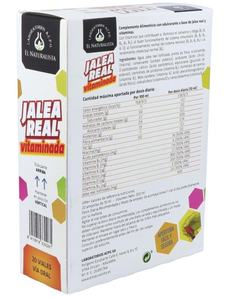 El Naturalista Jalea Real Vitaminada, 20 Ampollas
