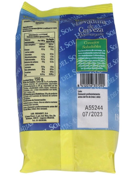 Levadura De Cerveza Desamargada Bolsa 150Gr.