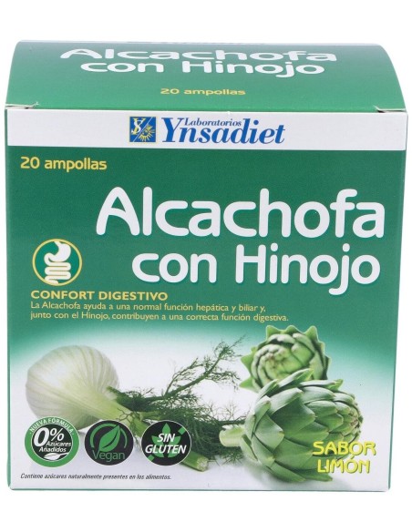Ynsadiet Alcachofa Con Hinojo 20Ampollas