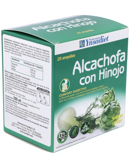 Ynsadiet Alcachofa Con Hinojo 20Ampollas