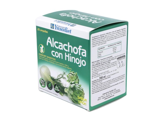 Ynsadiet Alcachofa Con Hinojo 20Ampollas