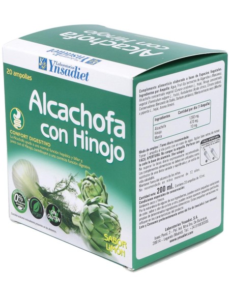 Ynsadiet Alcachofa Con Hinojo 20Ampollas