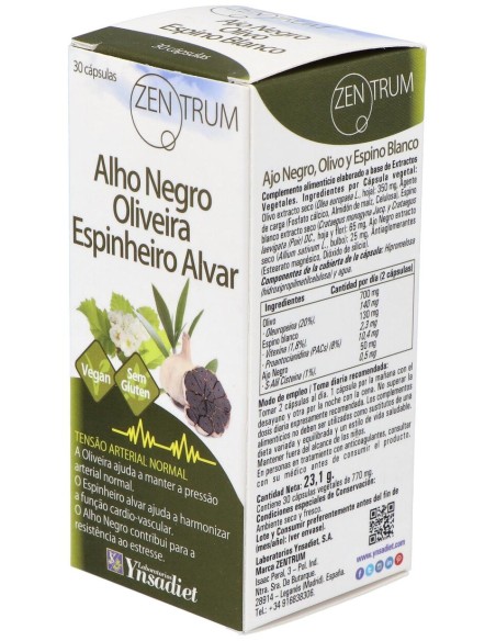 Ynsadiet Ajo Negro Olivo Espino Blanco 30Caps