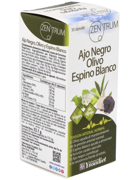 Ynsadiet Ajo Negro Olivo Espino Blanco 30Caps