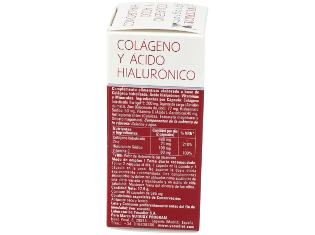 Ac. Hialuronico Y Colageno 30Cap.