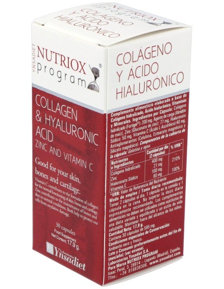 Ac. Hialuronico Y Colageno 30Cap.